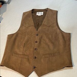 SCULLY WESTERN LEATHER VEST SZ 40
